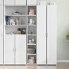 Image de vidaXL Buffet haut blanc 30x41x185 cm bois d'ingénierie, buffet, placard, armoire latérale, armoire, armoire de rangement, 846411