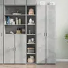 Image de vidaXL Buffet haut gris béton 30x41x185 cm bois d'ingénierie, buffet, placard, armoire latérale, armoire, armoire de 846414