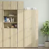 Image de vidaXL Armoire de rangement mince chêne sonoma 30x42,5x225 cm, armoire de rangement de salle de bain, unité de rangement de 3281261