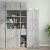 Image de vidaXL Armoire de rangement mince gris béton 30x42,5x225 cm, armoire de rangement de salle de bain, unité de rangement de 3281269