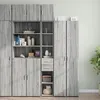 Image de vidaXL Armoire de rangement mince sonoma gris 30x42,5x225 cm, armoire de rangement de salle de bain, unité de rangement de 3281271