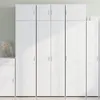 Image de vidaXL Armoire de rangement blanc 70x42,5x225 cm bois d'ingénierie, armoire de rangement de salle de bain, unité de 3281322