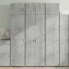Image de vidaXL Armoire de rangement gris béton 70x42,5x225cm bois d'ingénierie, armoire de rangement de salle de bain, unité de 3281325