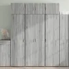Image de vidaXL Armoire de rangement sonoma gris 70x42,5x225 cm, armoire de rangement de salle de bain, unité de rangement de salle 3281327