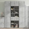Image de vidaXL Armoire de rangement gris béton 70x42,5x225cm bois d'ingénierie, armoire de rangement de salle de bain, unité de 3281339