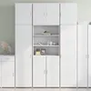Image de Buffet haut blanc 80x42,5x249 cm bois d ingénierie