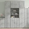 Image de Buffet haut gris béton 80x42,5x249 cm bois d ingénierie
