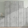 Image de Buffet haut gris béton 80x42,5x249 cm bois d ingénierie