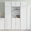 Image de vidaXL Buffet haut blanc 70x42,5x185 cm bois d'ingénierie 3281371