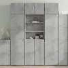 Image de Buffet haut gris béton 70x42,5x185 cm bois d ingénierie