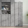 Image de vidaXL Buffet haut gris béton 30x42,5x185 cm bois d'ingénierie, buffet, armoire de rangement, panneau latéral, armoire, 3281395