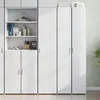 Image de vidaXL Buffet haut blanc 40x42,5x185 cm bois d'ingénierie, buffet, armoire de rangement, panneau latéral, armoire, armoire 3281399