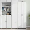 Image de vidaXL Buffet haut blanc 45x42,5x185 cm bois d'ingénierie, buffet, armoire de rangement, panneau latéral, armoire, armoire 3281406