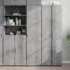 Image de vidaXL Buffet haut gris béton 45x42,5x185 cm bois d'ingénierie, buffet, armoire de rangement, panneau latéral, armoire, 3281409