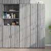 Image de vidaXL Buffet haut sonoma gris 45x42,5x185 cm bois d'ingénierie, buffet, armoire de rangement, panneau latéral, armoire, 3281411