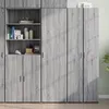 Image de vidaXL Buffet haut sonoma gris 50x42,5x185 cm bois d'ingénierie, buffet, armoire de rangement, panneau latéral, armoire, 3281418
