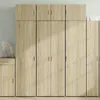 Image de vidaXL Buffet haut chêne sonoma 70x42,5x185 cm bois d'ingénierie, buffet, armoire de rangement, panneau latéral, armoire, 3281422