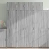 Image de vidaXL Buffet haut sonoma gris 80x42,5x185 cm bois d'ingénierie, buffet, armoire de rangement, panneau latéral, armoire, 3281439