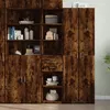 Image de Buffet haut chêne fumé 40x42,5x185 cm bois d ingénierie