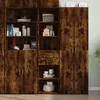 Image de Buffet haut chêne fumé 45x42,5x185 cm bois d ingénierie