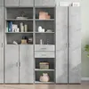 Image de vidaXL Buffet haut gris béton 50x42,5x185 cm bois d'ingénierie, buffet, placard, armoire latérale, armoire, armoire de 3281458