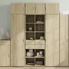 Image de vidaXL Buffet haut chêne sonoma 70x42,5x185 cm bois d'ingénierie, buffet, meuble de rangement, armoire haute, armoire, 3281464