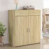 Image de vidaXL Buffet chêne sonoma 80x42,5x93 cm bois d'ingénierie, armoire, armoire latérale, armoire de rangement, armoire, 3281471