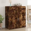 Image de vidaXL Buffet chêne fumé 80x42,5x93 cm bois d'ingénierie, armoire, armoire latérale, armoire de rangement, armoire, placard, 3281473