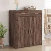 Image de vidaXL Buffet chêne marron 80x42,5x93 cm bois d'ingénierie, armoire, armoire latérale, armoire de rangement, armoire, 3281475
