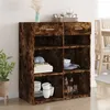 Image de Buffet chêne fumé 80x42,5x93 cm bois d ingénierie