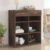 Image de Buffet chêne marron 80x42,5x93 cm bois d ingénierie