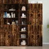 Image de Buffet haut chêne fumé 40x41x185 cm bois d ingénierie