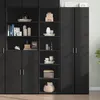 Image de vidaXL Buffet haut noir 45x41x185 cm bois d'ingénierie, buffet, armoire de rangement, armoire haute, armoire, armoire 3281674