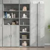 Image de vidaXL Buffet haut gris béton 45x41x185 cm bois d'ingénierie, buffet, armoire de rangement, armoire haute, armoire, armoire 3281676