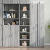Image de vidaXL Buffet haut sonoma gris 45x41x185 cm bois d'ingénierie, buffet, armoire de rangement, armoire haute, armoire, armoire 3281678