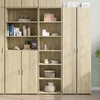 Image de vidaXL Buffet haut chêne sonoma 50x41x185 cm bois d'ingénierie, buffet, armoire de rangement, armoire haute, armoire, 3281682