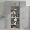 Image de vidaXL Buffet haut gris béton 70x41x185 cm bois d'ingénierie, buffet, placard, armoire latérale, armoire, armoire de 3281690
