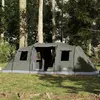 Image de Tente familiale tunnel 6 personnes vert olive imperméable