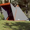 Image de Tente familiale tipi 6 personnes gris et orange imperméable