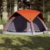 Image de Tente de camping de cabine 4 personnes gris orange imperméable