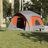 Image de Tente de cabine familiale 6 personnes gris orange imperméable