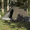Image de Tente de camping à dôme 4 personnes marron imperméable