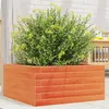 Image de Jardinière cire marron 50x50x23 cm bois de pin massif