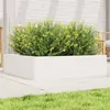 Image de Jardinière blanc 90x90x23 cm bois de pin massif