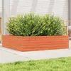Image de Jardinière cire marron 90x90x23 cm bois de pin massif
