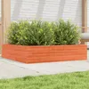 Image de Jardinière cire marron 100x100x23 cm bois de pin massif