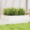 Image de Jardinière blanc 110x110x23 cm bois de pin massif