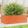 Image de Jardinière cire marron 70x40x23 cm bois de pin massif