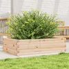Image de vidaXL Jardinière 90x60x23 cm bois de pin massif, jardinière d'extérieur, bac à fleurs, boîte à plantes, jardinière de 847233