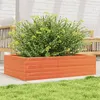 Image de Jardinière cire marron 90x60x23 cm bois de pin massif